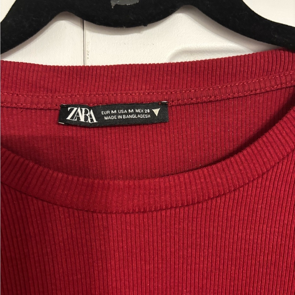 Zara Ruched Ribbed Mini Dress - Picture 4 of 4
